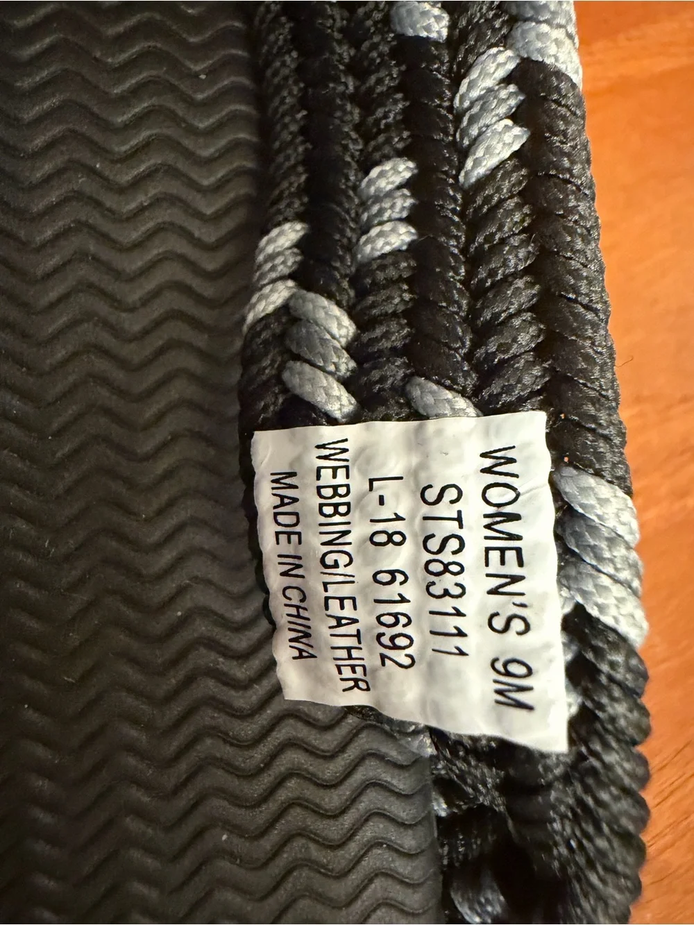 Sperry Kids Black and White Braided-Strap Flip Flops